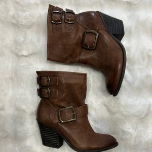 Brown Leather Ankle Boots